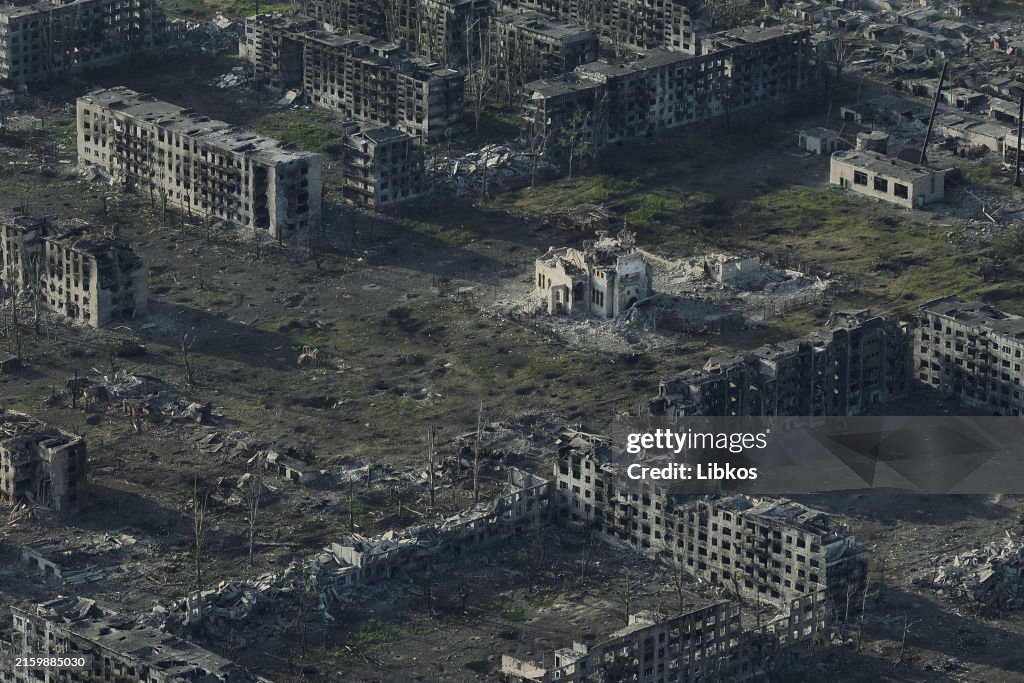 Aerial Views Of Chasiv Yar, Frontline Town In Ukraine's Donetsk Region