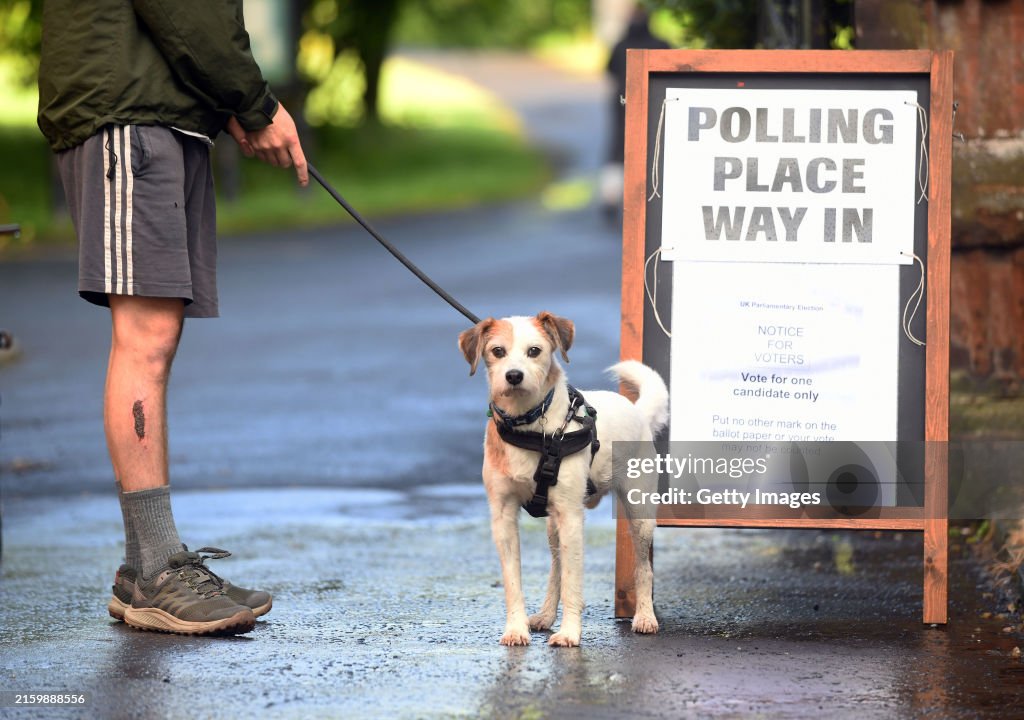 UK Political Leaders Vote In The 2024 General Election