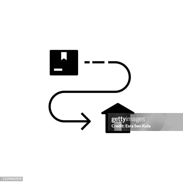 home delivery solid icon design. suitable for infographics, web pages, mobile apps, ui, ux, and gui design. - takeout boxes stock illustrations