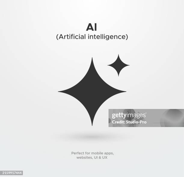 illustrations, cliparts, dessins animés et icônes de symbole d’icône d’intelligence artificielle ai - intelligence artificielle