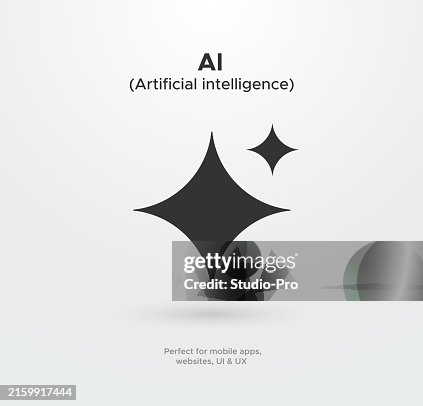 AI artificial intelligence icon symbol AI artificial intelligence icon symbol