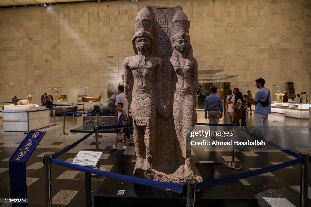 Visitors Tour The National Museum of Egyptian Civilization In Cairo