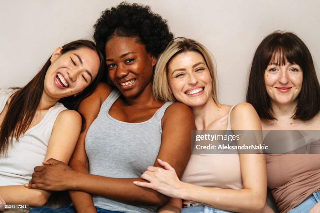 Portrait of a diverse group of young women