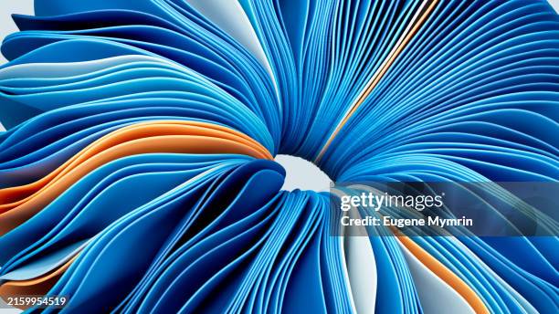 vibrant, multi-colored array of layered folds radiating from a central point, creating a dynamic and visually striking pattern. - learning curve stock pictures, royalty-free photos & images