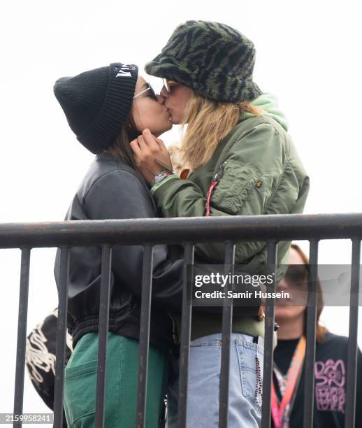 Cara Delevingne during day five of Glastonbury Festival 2024 at Worthy Farm, Pilton on June 30, 2024 in Glastonbury, England. Founded by Michael...