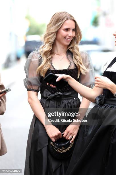 Anika Neuer during the Kinga Mathe Dirndl Shop Opening on July 3, 2024 in Munich, Germany.