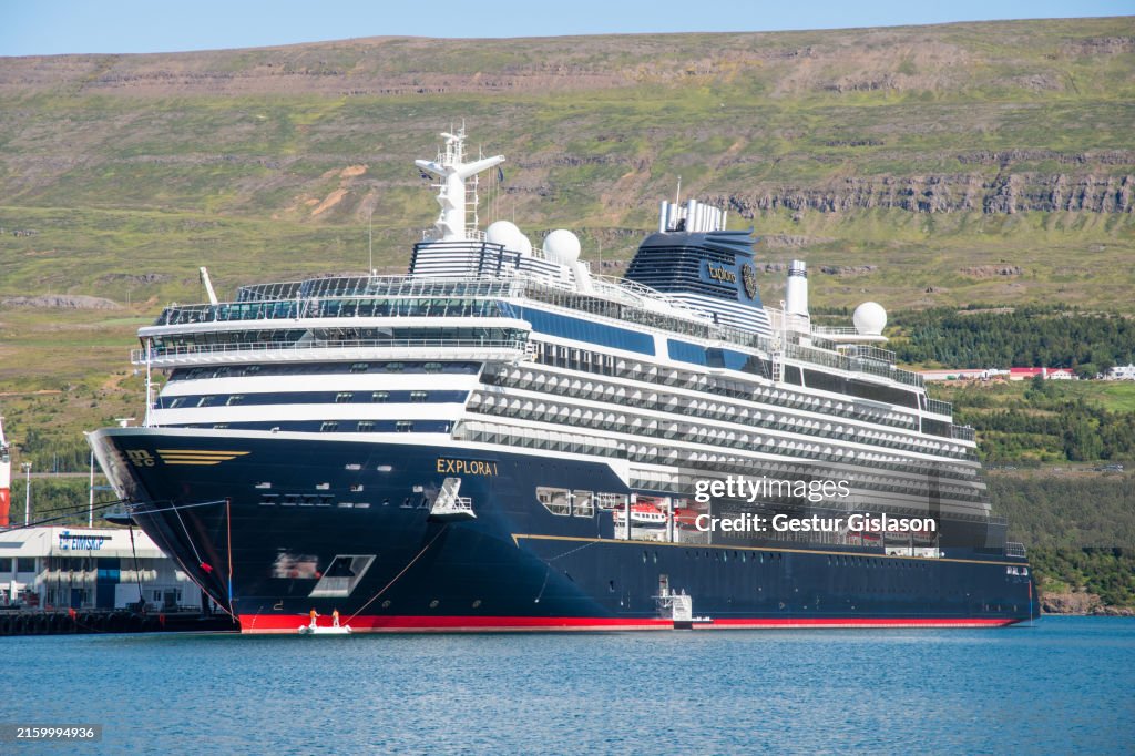 Cruise ship Explora 1 in port of Akureyri