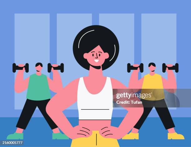 Exercise Instructor Cartoon 171 Guy Gym Cartoon Stock Photos, High-Res Pictures, and Images - Getty ...