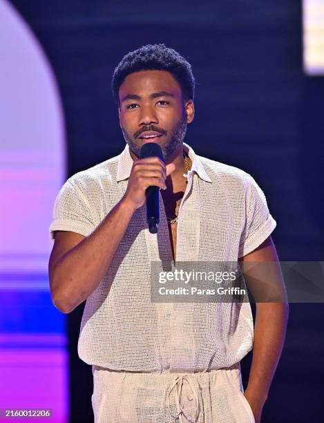 Donald Glover AKA Childish Gambino speaks onstage during the 2024 BET Awards at Peacock Theater on June 30, 2024 in Los Angeles, California.