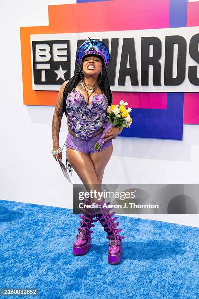 Lil Mo attends the 2024 BET Awards at Peacock Theater on June 30 ...