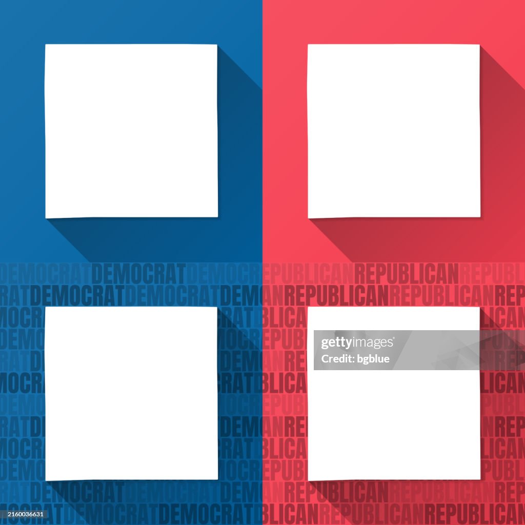 Walworth County, Wisconsin. Maps on blue and red backgrounds