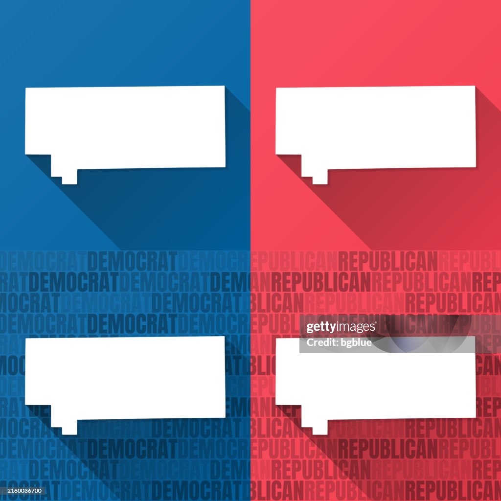 Howard County, Indiana. Maps on blue and red backgrounds