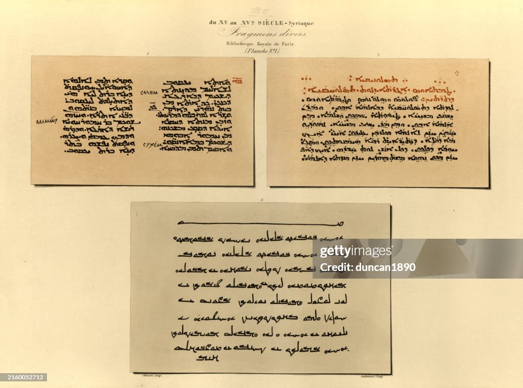 History Of Writing Palaeography Script Examples Of Syriac Language Or ...
