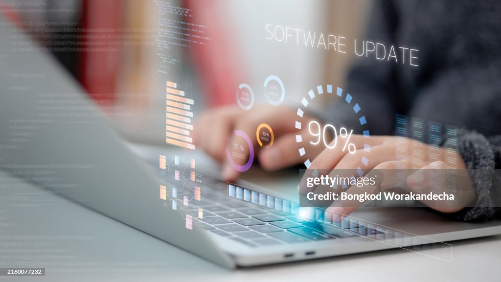 Updated Computer 2017 Update The Software And Install A New Version System On The Computer ...