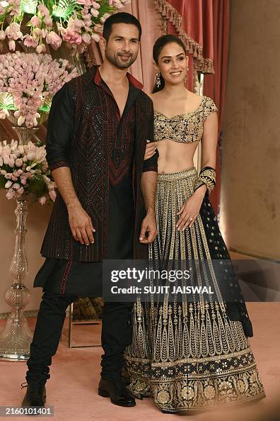 Meer Rajpar Bollywood actor Shahid Kapoor and his wife Meera Rajput pose for a ...