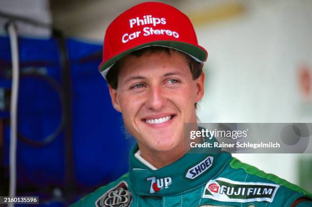 Michael Schumacher during the Belgian GP at Spa-Francorchamps on August 25, 1991 in Spa-Francorchamps, Belgium.