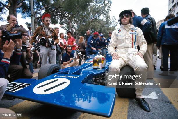 Jackie Stewart, Tyrrell 003 Ford, waits on the grid during the Monaco GP at Monte Carlo on May 23, 1971 in Monte Carlo, Monaco.