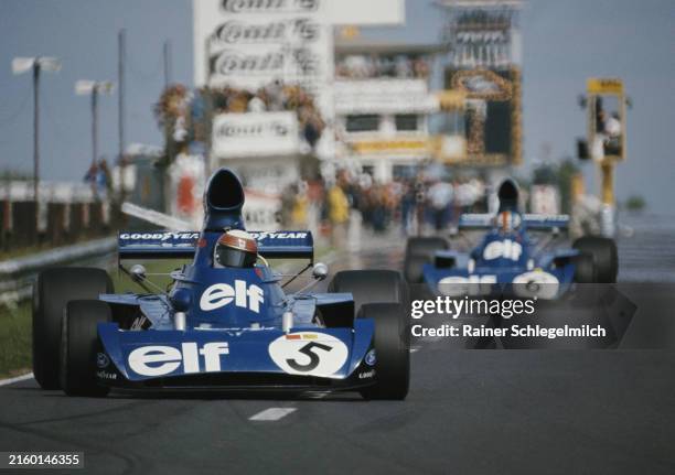 Jackie Stewart, Tyrrell 006 Ford, ahead of team mate Francois Cevert, Terrell 006 Ford during the German GP at Nürburgring on August 05, 1973 in...