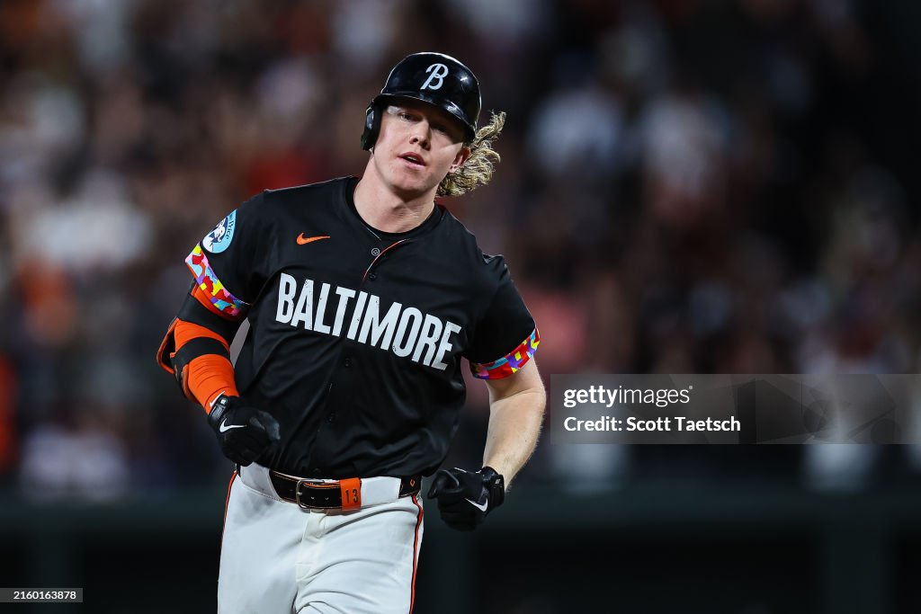 Kjerstad Heston Kjerstad of the Baltimore Orioles rounds the bases after... News ...