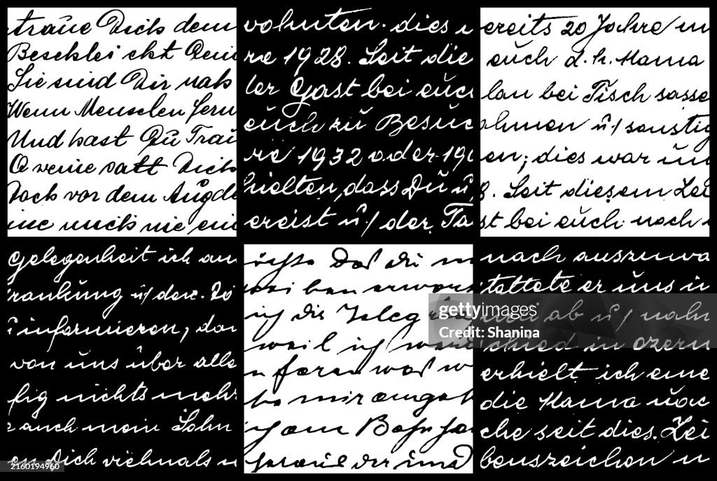 Fun Handwriting Background Set Of Vintage Handwriting Backgrounds High-Res Vector Graphic - Getty ...