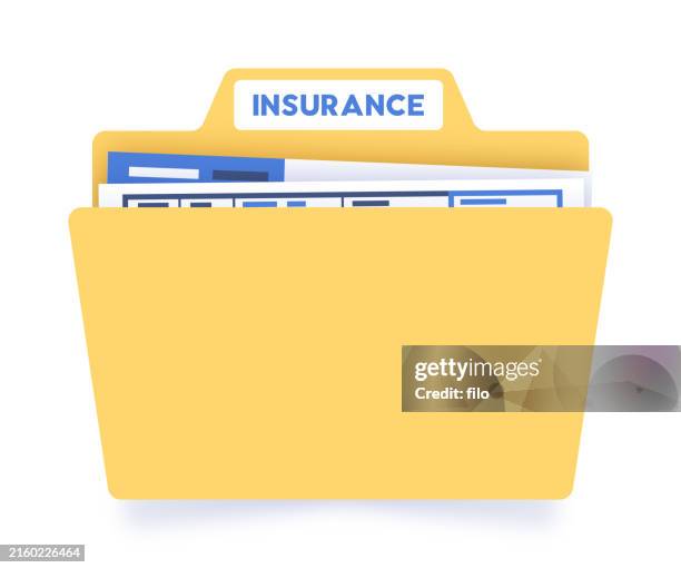insurance documents records manilla documents file folder - manila folder labels stock illustrations