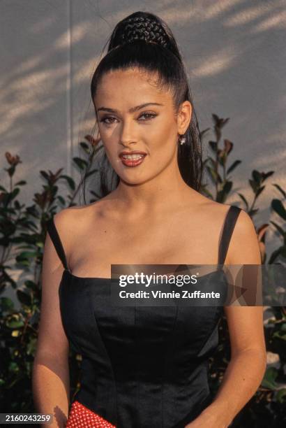Actress Salma Hayek at the MTV Movie Awards, Walt Disney Studios, Burbank, California, 8th June 1996.
