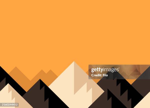 seamless mountain modern landscape background tileable side to side - alpine stock illustrations