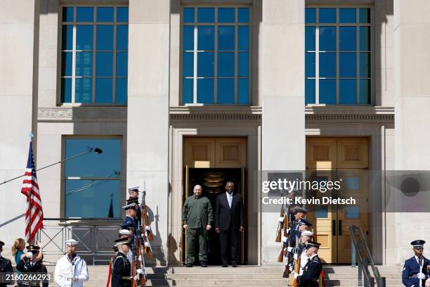 Defense Secretary Austin Hosts Ukranian Defense Minister Umerov At..., News Photo