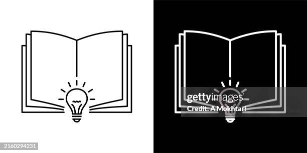 book line icon. - resource library stock illustrations