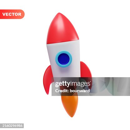 3d Space rocket. Vector 3d Space rocket. Vector