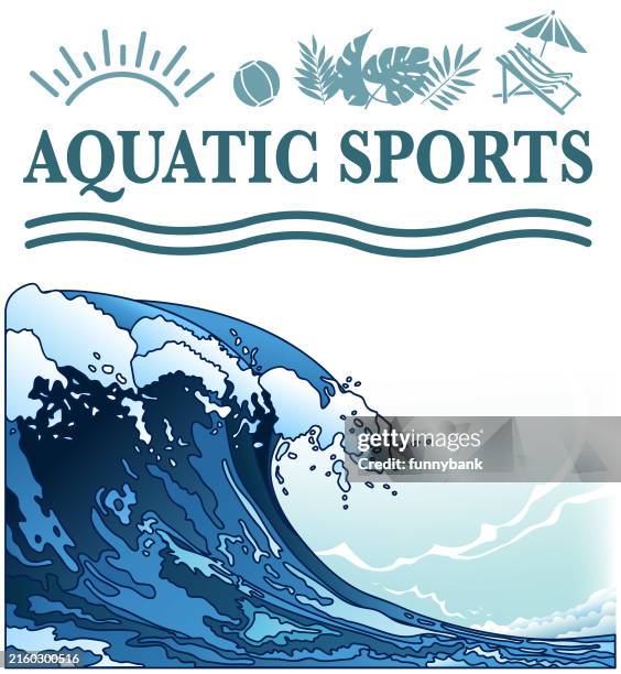 aquatic sports - beach ball stock illustrations
