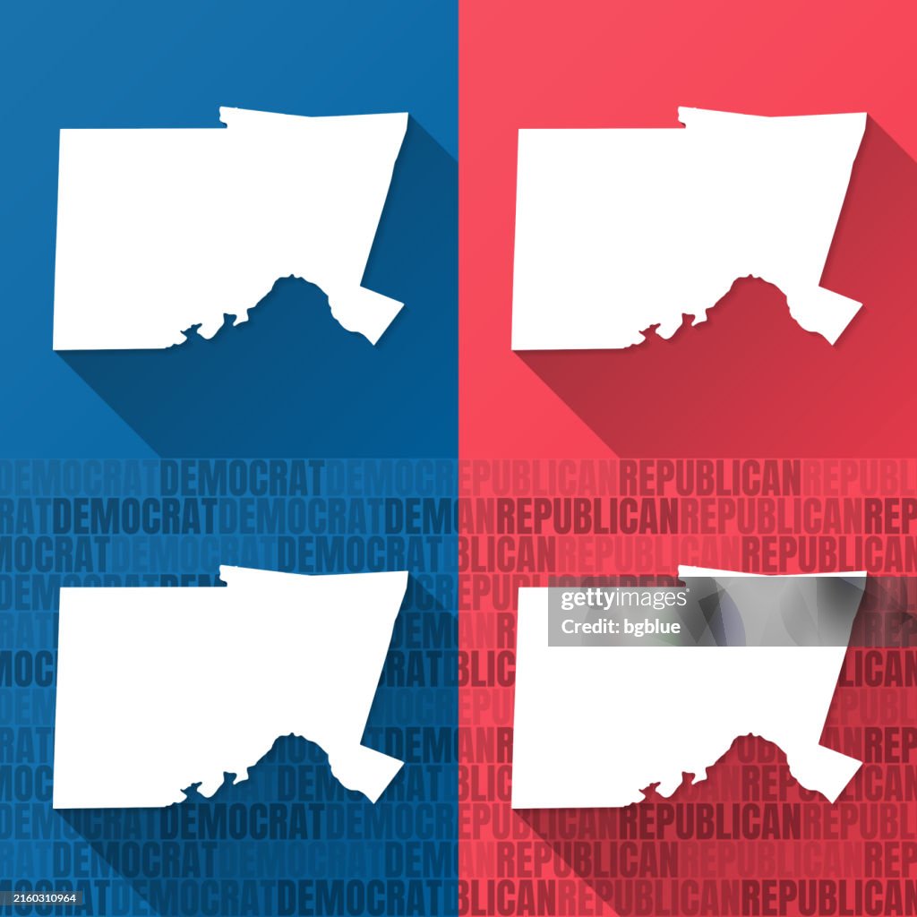Chatham County, North Carolina. Maps on blue and red backgrounds