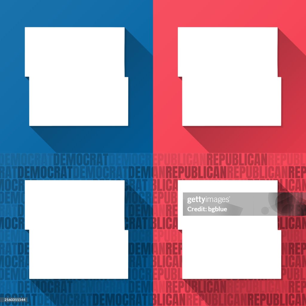 Black Hawk County, Iowa. Maps on blue and red backgrounds