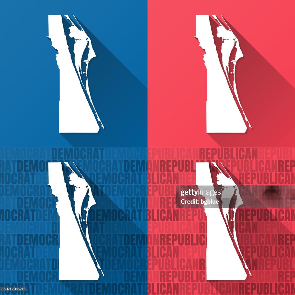 Brevard County, Florida. Maps on blue and red backgrounds