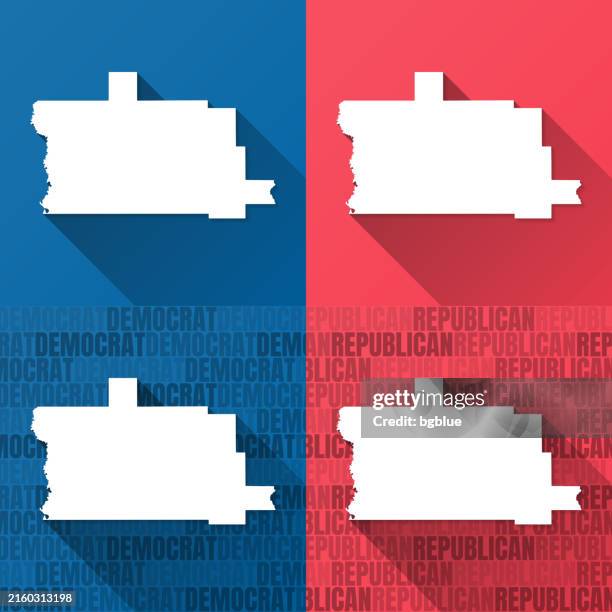 calcasieu parish, louisiana. maps on blue and red backgrounds - calcasieu parish stock illustrations