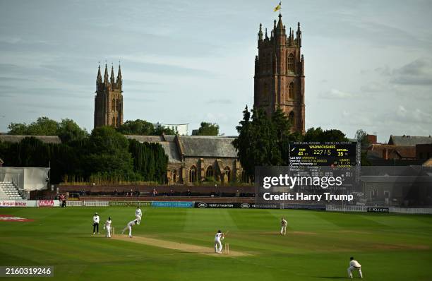 General view of play during Day Three of the Vitality County Championship Division One match between Somerset and Warwickshire at The Cooper...