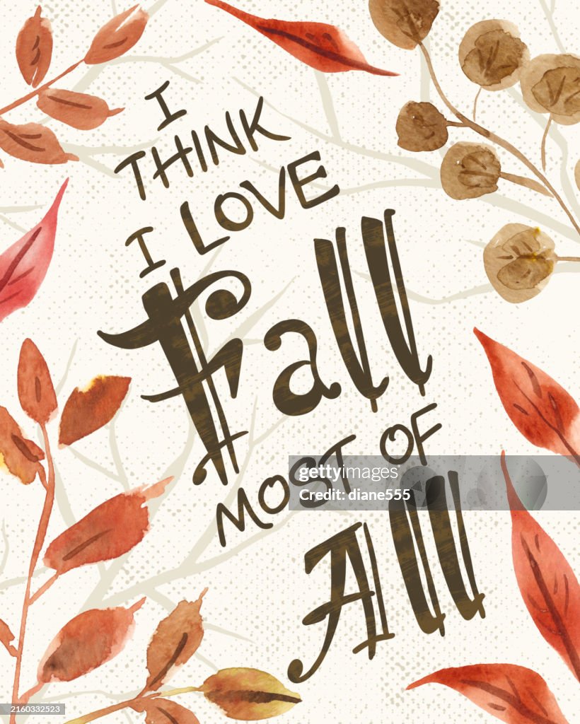 Cute Fall Lettering Cute Fall Sign With Lettering Quote High-Res Vector Graphic - Getty Images