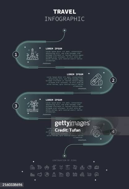 discover the world: travel infographic - vertical infographic stock illustrations