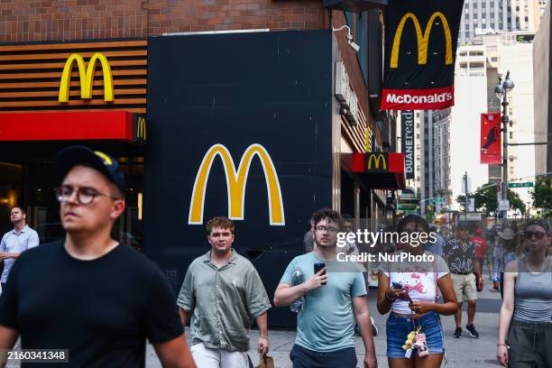 McDonald's fast food restaurant in Manhattan, New York, United States of America, on July 6th, 2024.