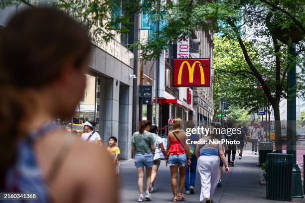 McDonald's fast food restaurant in Manhattan, New York, United States of America, on July 6th, 2024.