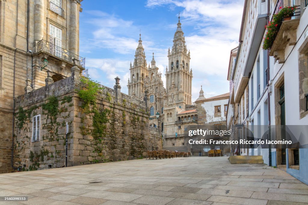 Cathedral de Santiago de Compostela, Santiago de Compostela, Galicia, Spain, sunrise