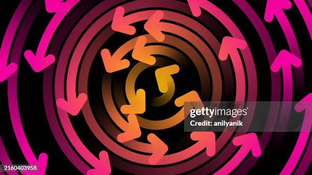 round circling abstract background - psychedelic pattern stock illustrations