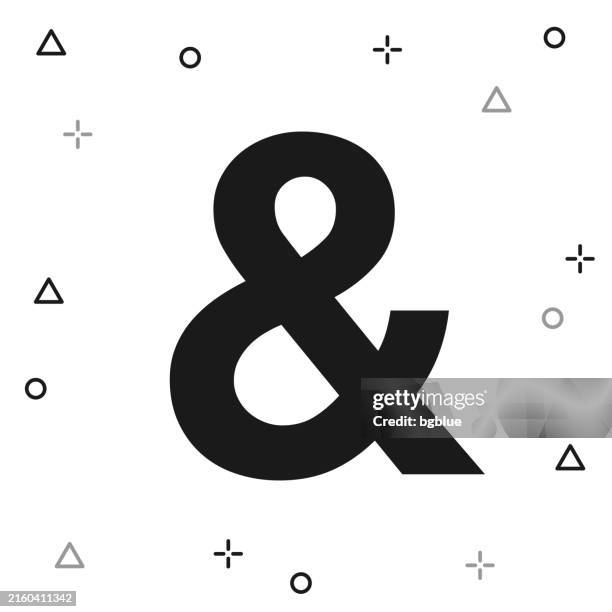 ampersand symbol. icon on white background - ampersand stock illustrations
