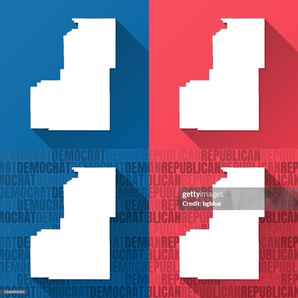Sanpete County, Utah. Maps on blue and red backgrounds
