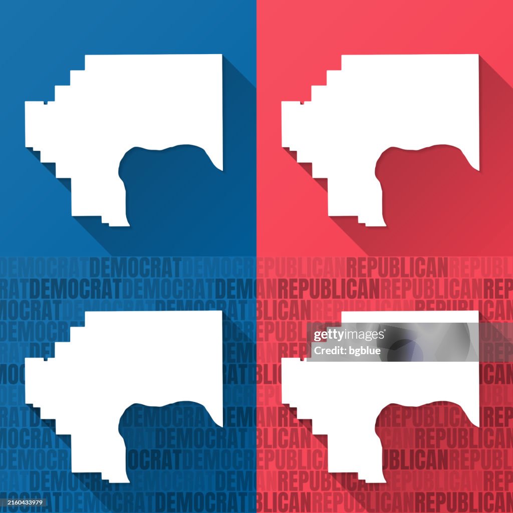 Jefferson County, Indiana. Maps on blue and red backgrounds