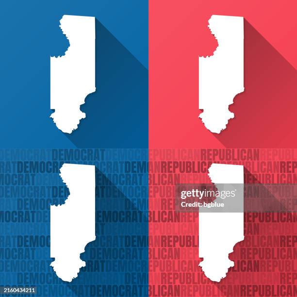 Columbia County Florida Karten Auf Blauem Und Rotem Hintergrund, Stock-Foto