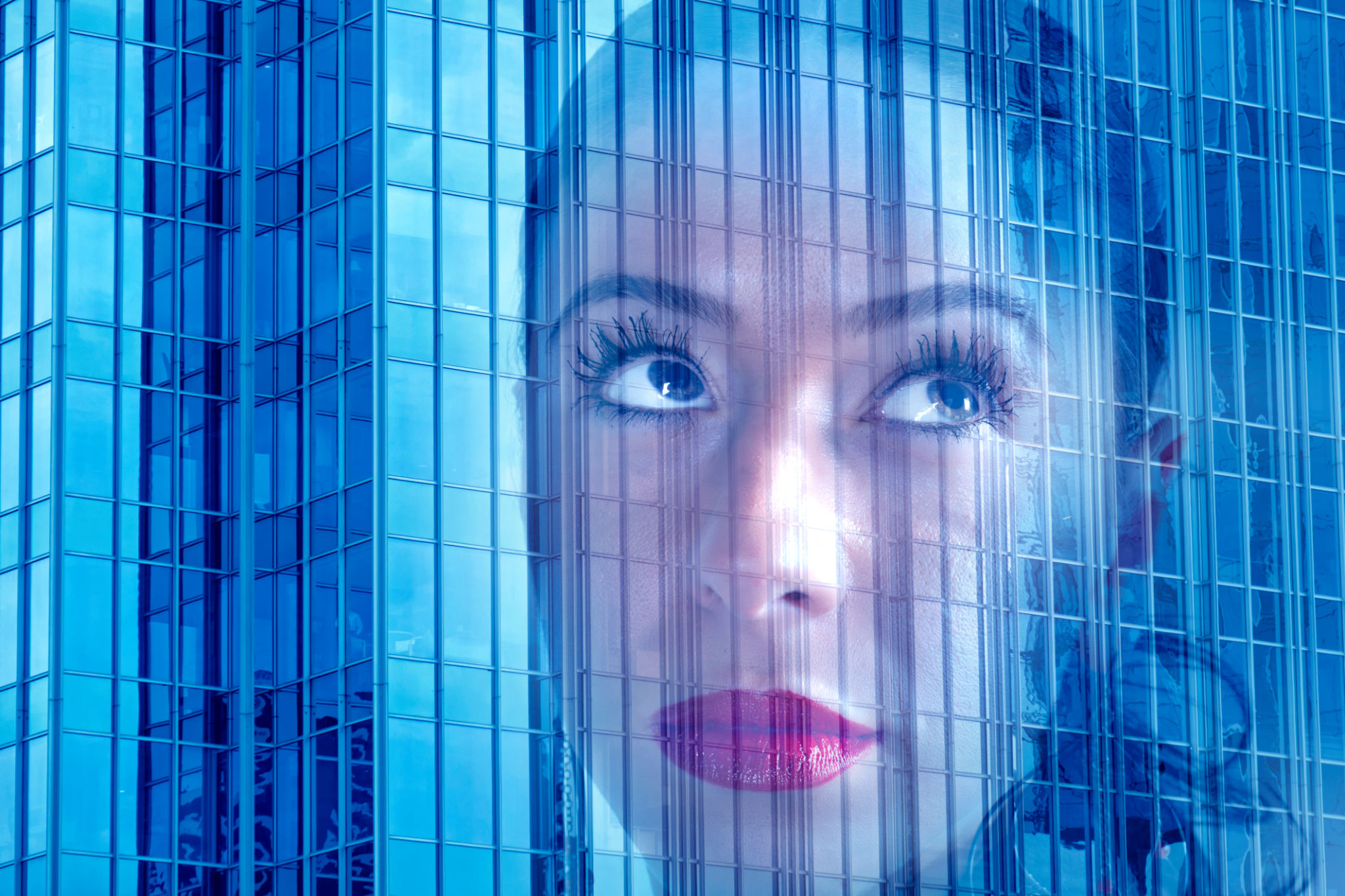 Conceptual portrait of young businesswoman Conceptual portrait of young businesswoman