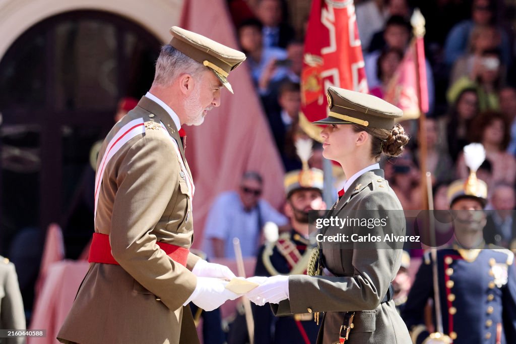 Spanish Royals Attend a Military Event in Zaragoza