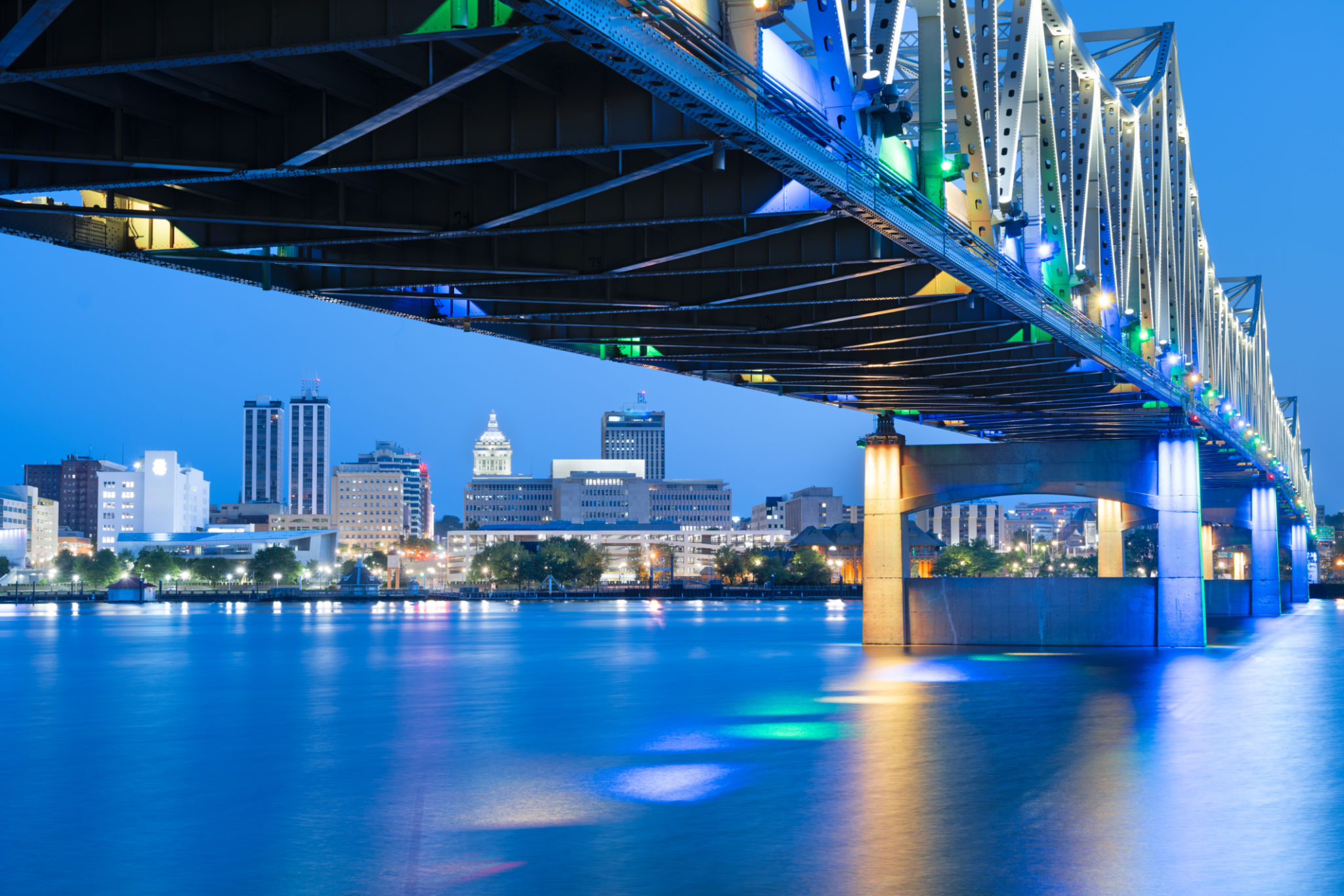 Peoria, Illinois, USA at Blue Hour Peoria, Illinois, USA at Blue Hour
