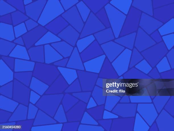 bildbanksillustrationer, clip art samt tecknat material och ikoner med abstract blue ice mosaic modern background - mosaik